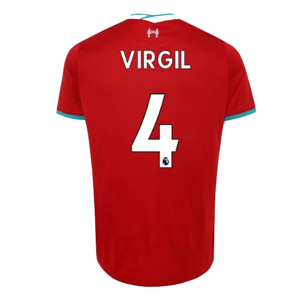 Camiseta Liverpool NO.4 Virgil Primera equipo 2020-2021 Rojo